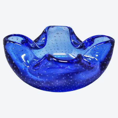 1960er Jahre Aschenbecher aus Muranoglas Bullicante von Flavio Poli (Mitte des Jahrhunderts)