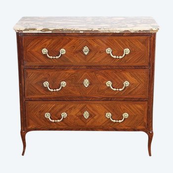 Violet wood chest of drawers, Louis XV period - XVIIIth century