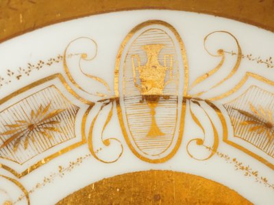 Directoire period white and gold Paris porcelain litron cup - late 18th century