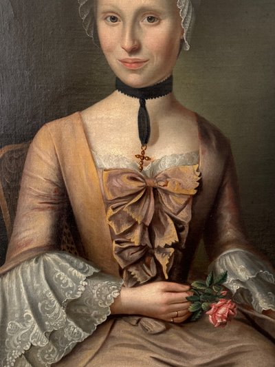 Large Pair of 18th century portraits 1750-1770