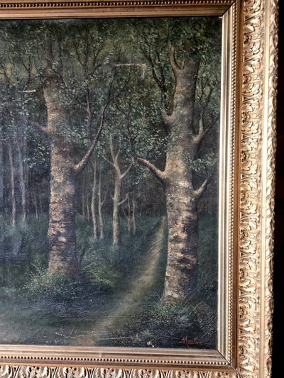 Paysage forestier – École de Barbizon, XIXᵉ siècle - huile sur toile