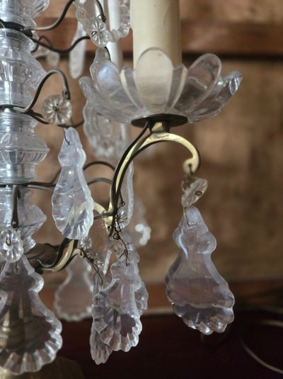 Paire de Girandoles en bronze et cristal – Époque XIXᵉ siècle