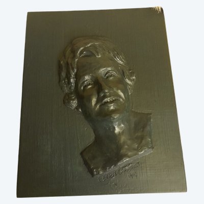 E. Berger-Thibault bas relief en plâtre  1967