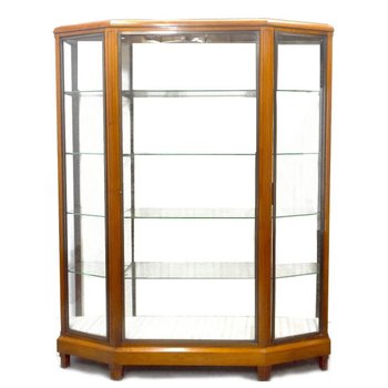Showcase In Mahogany And Bronze Art Deco 3 Doors