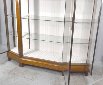 Showcase In Mahogany And Bronze Art Deco 3 Doors