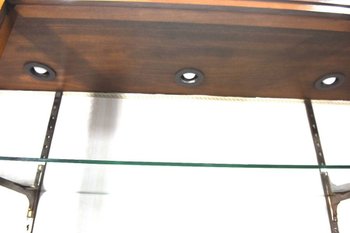 Showcase In Mahogany And Bronze Art Deco 3 Doors