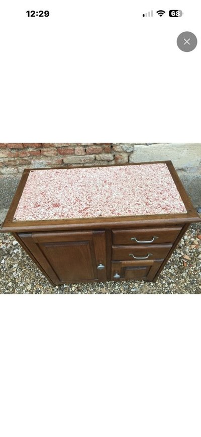 Mado Sideboard aus massiver Eiche – französischer Haushaltsstil der 1950er Jahre