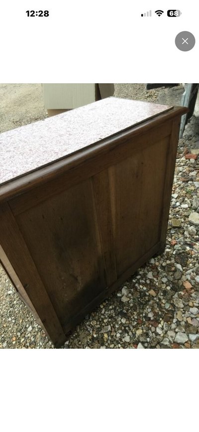 Mado Sideboard aus massiver Eiche – französischer Haushaltsstil der 1950er Jahre