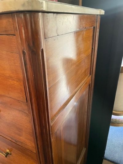 Grande cassettiera in noce in stile Luigi XVI