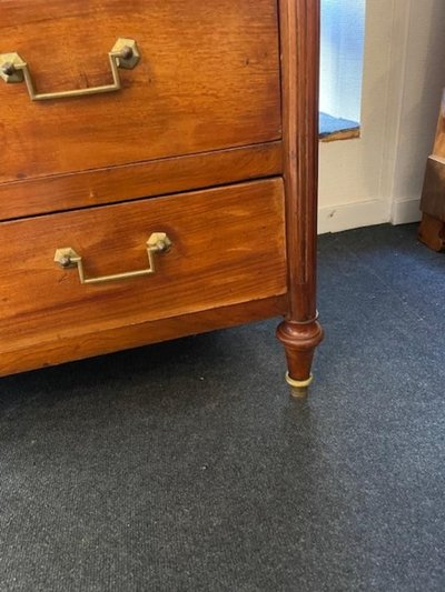 Grande cassettiera in noce in stile Luigi XVI