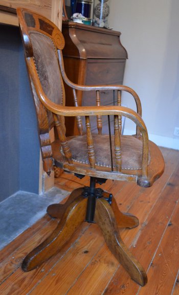 Fauteuil de bureau américain vers 1895