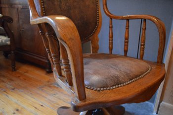 Fauteuil de bureau américain vers 1895