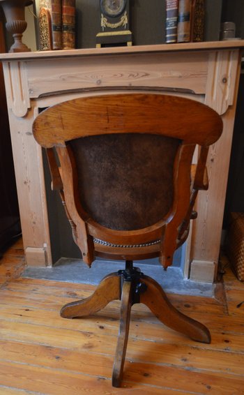 Fauteuil de bureau américain vers 1895