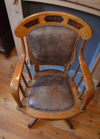 Fauteuil de bureau américain vers 1895