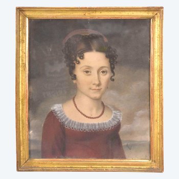 Pair Of Family Portraits Restoration Period