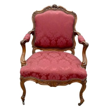 Salon En Noyer De Style Lxv , Fauteuils à La Reine