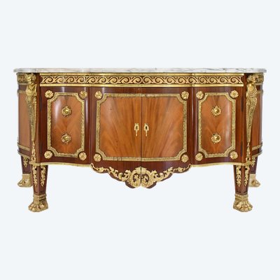 Buffet de style Louis XVI de forme mouvementée 