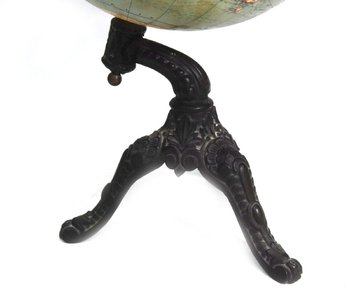 Globe Terrestre Ancien Socle Fonte Gerard Barrère Et Thomas Paris