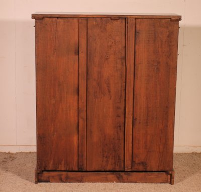 Libreria a giorno in noce del XIX secolo