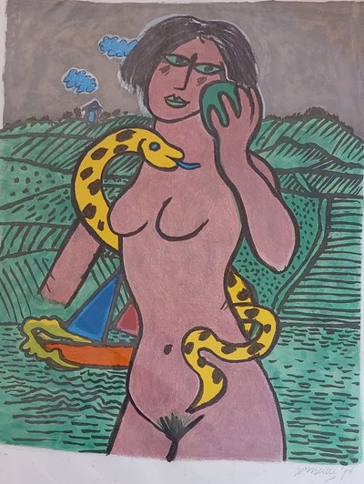 CORNEILLE - (1922 - 2010) - Eve - original lithograph - 1998