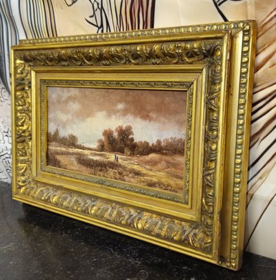 Charles Ledaic - Animated landscape - Oil on panel -