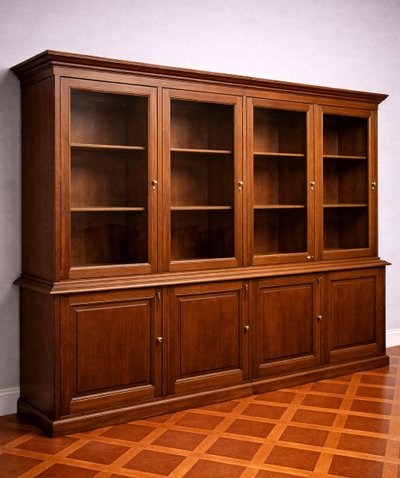 Libreria da negozio molto grande in rovere - fine XIX secolo, Napoleone III