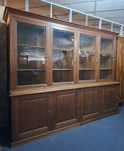 Libreria da negozio molto grande in rovere - fine XIX secolo, Napoleone III