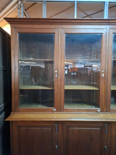 Libreria da negozio molto grande in rovere - fine XIX secolo, Napoleone III