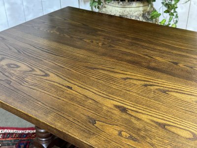 English bistro table in ash and beech from the 1970s