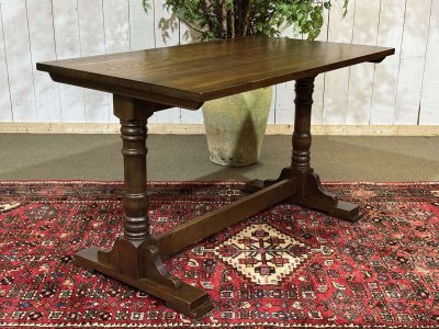 English bistro table in ash and beech from the 1970s