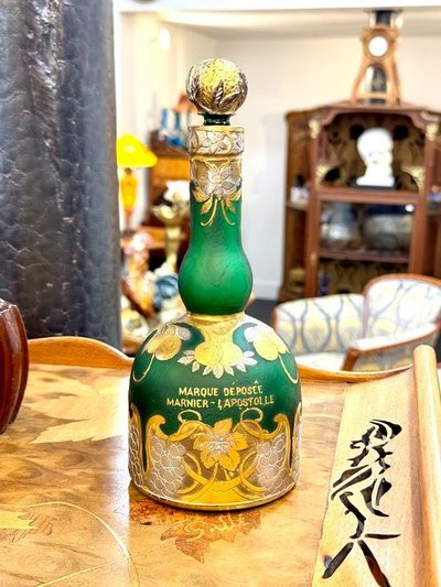 Daum Nancy Art Nouveau "Grand Marnier" Advertising Bottle