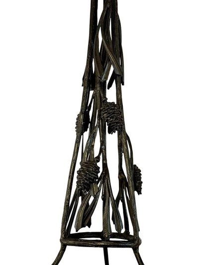 Muller Frères Lunéville Art Nouveau Chandelier "Vosges Landscape"