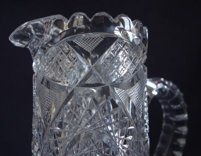 Baccarat crystal can, jug, and decanter, richly cut, circa 1900
