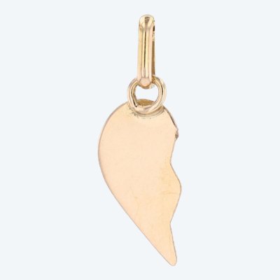 Pendant Charm Half Heart Gold
