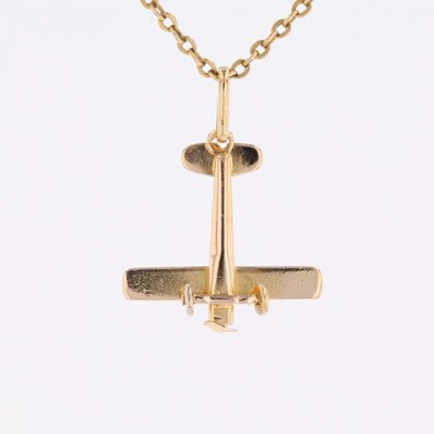 Yellow Gold Airplane Pendant Charm