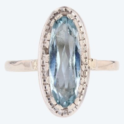 Antiker ovaler Aquamarinring