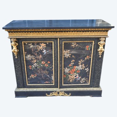 Elegant Boulle marquetry display cabinet, Louis XIV period, Napoleon III