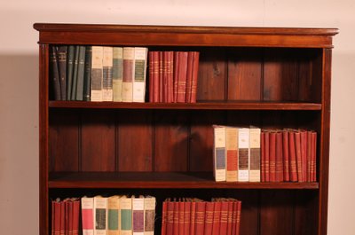 A Fine English Mahogany Open Bookcase-19° Century