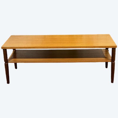 English coffee table from the 1970s in teak and iroko