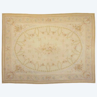 Large Aubusson rug in the Louis XVI style, Napoleon III period - 512cm x 396cm