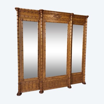 19th century faux bamboo style wardrobe