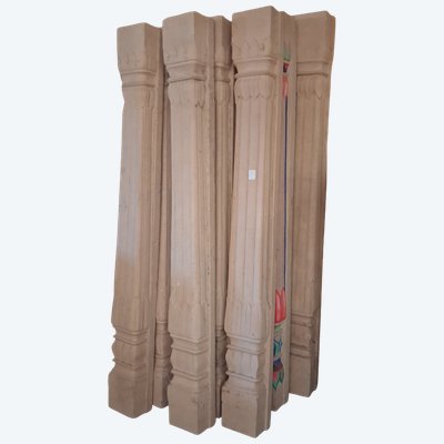 Twelve pink sandstone columns