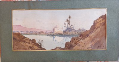 Alphonse Rey - (1865 - 1938) - Algeria meridionale - acquerello