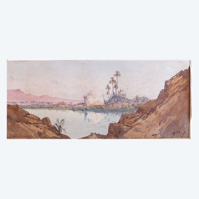 Alphonse Rey - (1865 - 1938) - Algeria meridionale - acquerello