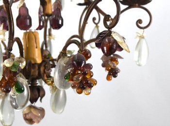 Chandelier Pampilles Early 20th Century 7 Lights