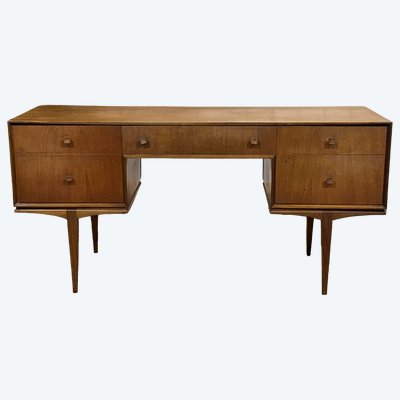 Scrivania inglese in teak degli anni '70