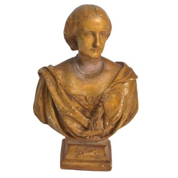 Il maresciallo Niel e sua moglie bussano in gesso di Adolphe Crauk