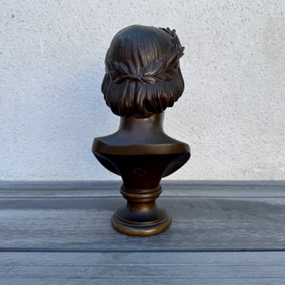 Buste en bronze de Victor Hugo par David d'Angers et F. Barbedienne