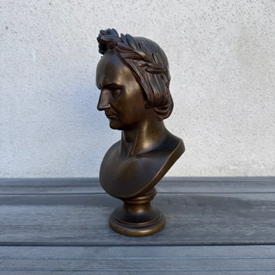 Buste en bronze de Victor Hugo par David d'Angers et F. Barbedienne