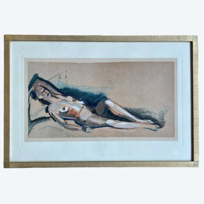  Henry de Waroquier (1881-1970) "Liegender Akt".